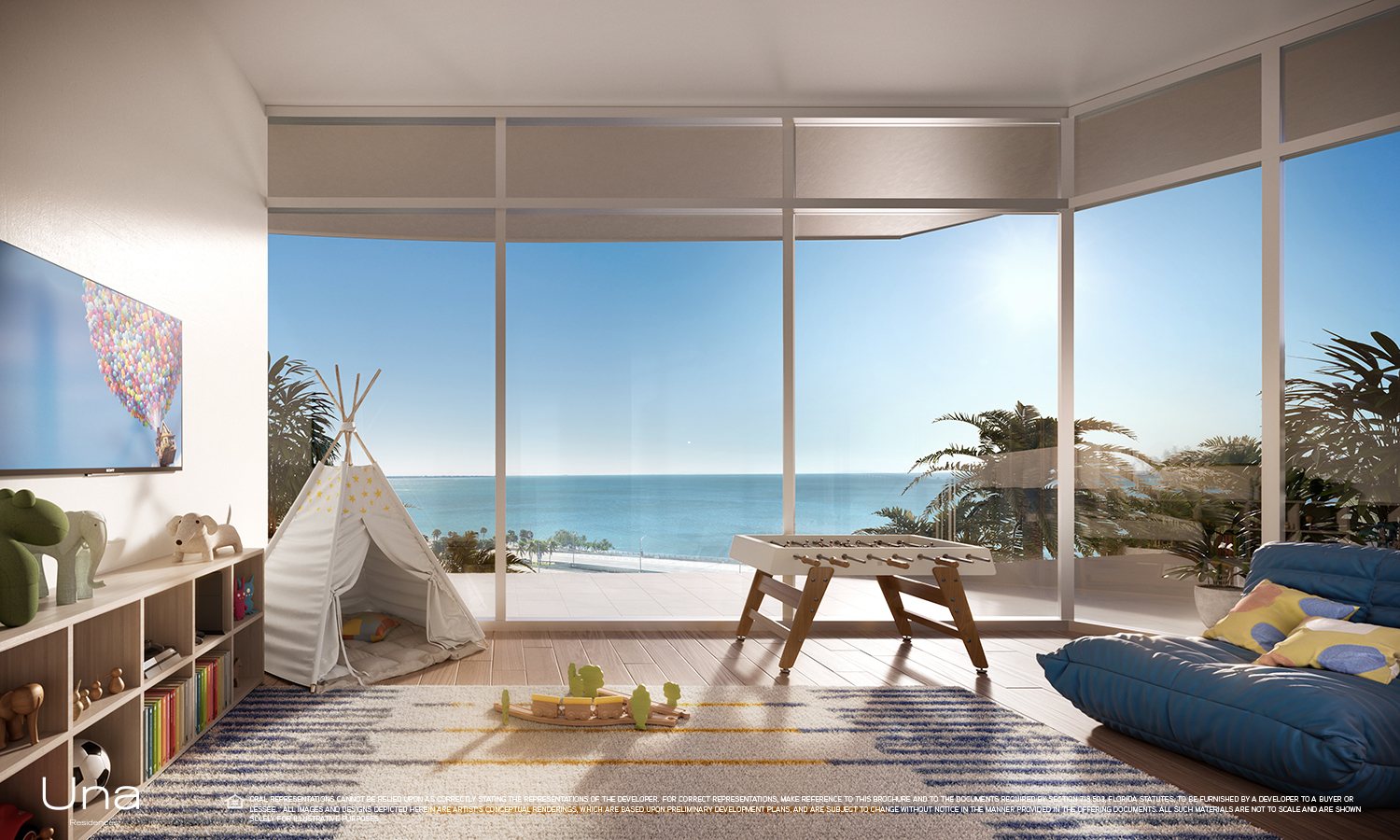Una Residences, Children's playroom, developer rendering
