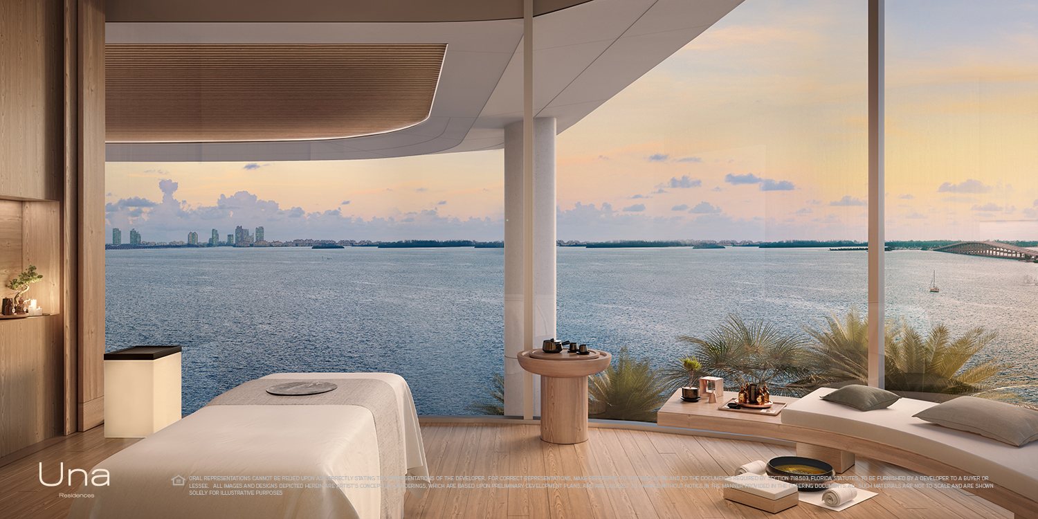Una Residences, Spa treatment room, developer rendering